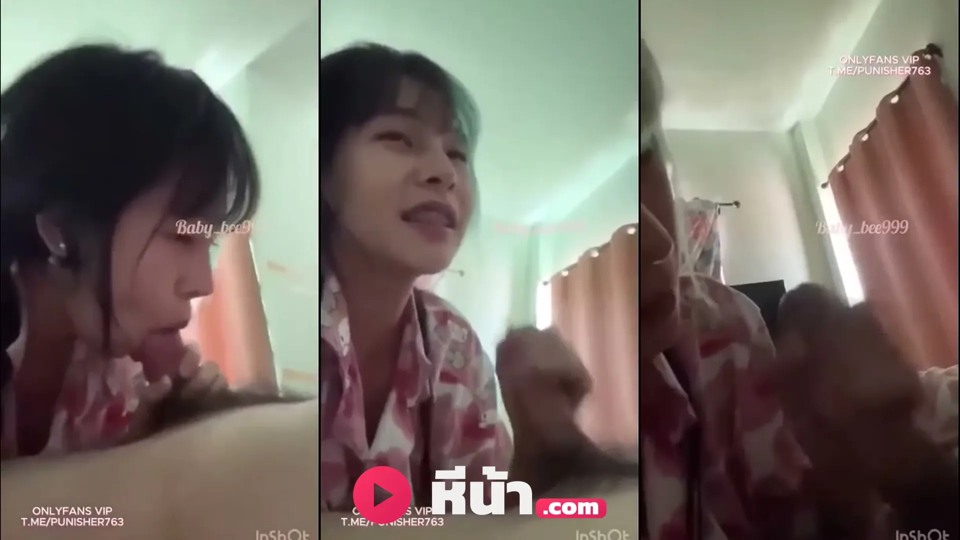 คลิปหลุด คลิปโป๊ Baby_bee999 เงี่ยนจัดตื่นมาก็จับอมควยก่อนโดนเย็ดหีรัว